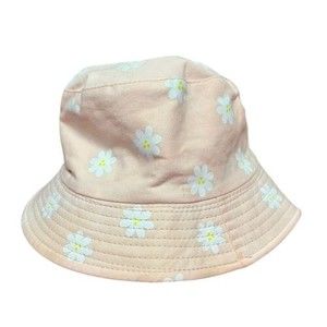 Pink Daisy Bucket Hat One Size Fits Most Reversible